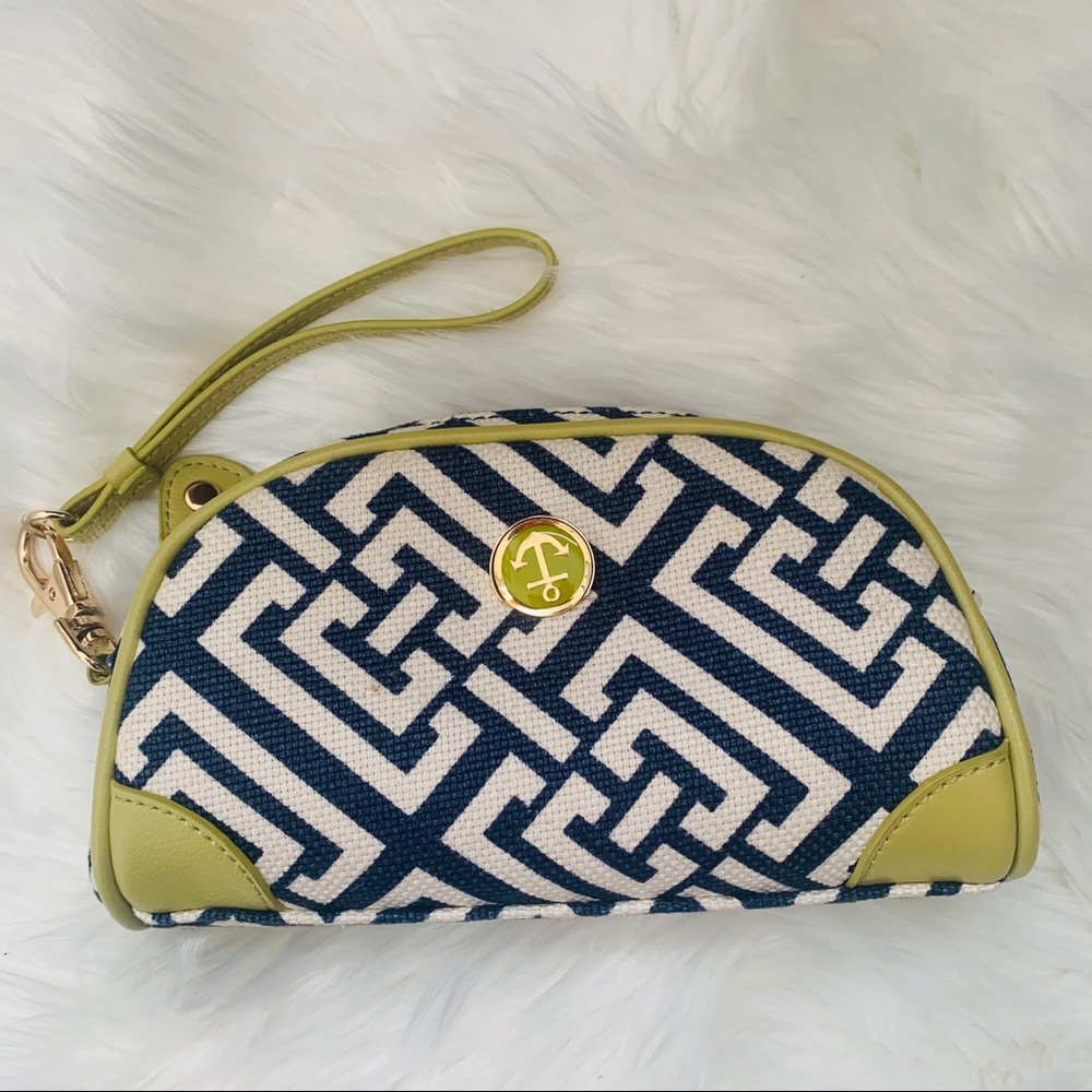 Spartina Daufuskie Island Linen & Leather Wristlet